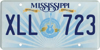 MS license plate XLL723