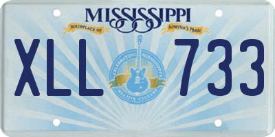 MS license plate XLL733