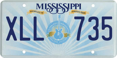 MS license plate XLL735