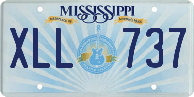 MS license plate XLL737