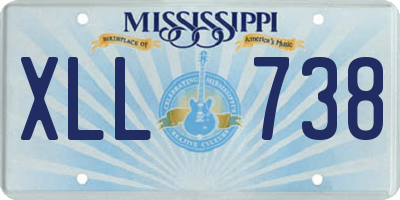 MS license plate XLL738