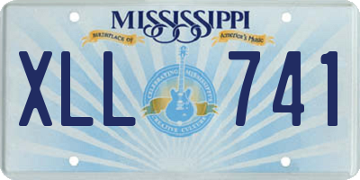 MS license plate XLL741