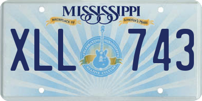 MS license plate XLL743