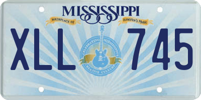 MS license plate XLL745