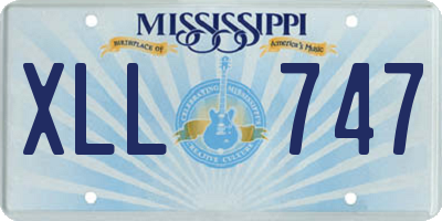 MS license plate XLL747
