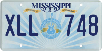 MS license plate XLL748