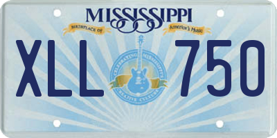 MS license plate XLL750