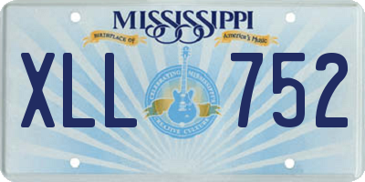 MS license plate XLL752