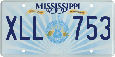 MS license plate XLL753