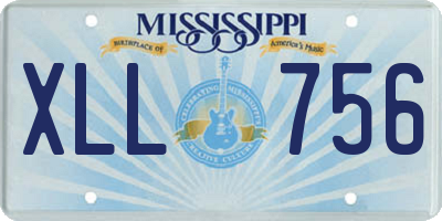 MS license plate XLL756