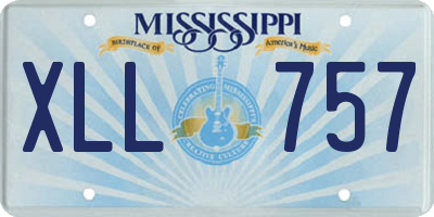 MS license plate XLL757