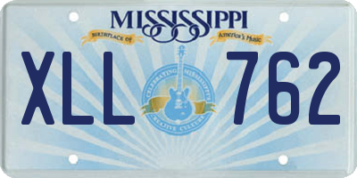 MS license plate XLL762