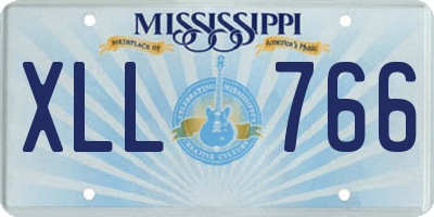 MS license plate XLL766