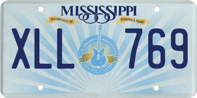 MS license plate XLL769