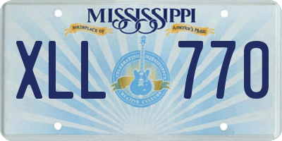 MS license plate XLL770
