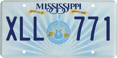 MS license plate XLL771
