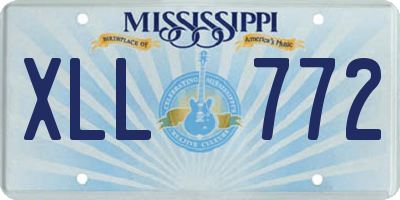 MS license plate XLL772