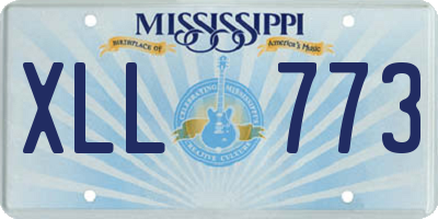 MS license plate XLL773