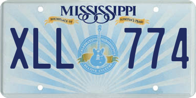 MS license plate XLL774
