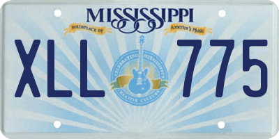 MS license plate XLL775