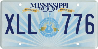 MS license plate XLL776