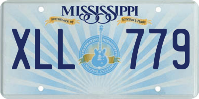 MS license plate XLL779