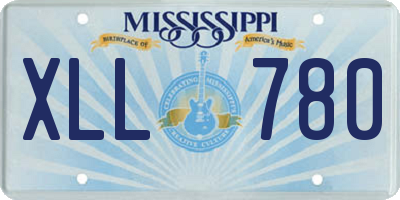 MS license plate XLL780
