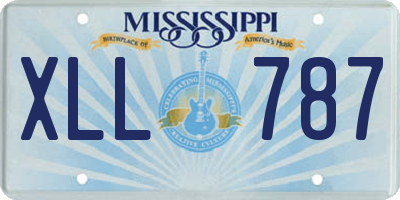 MS license plate XLL787