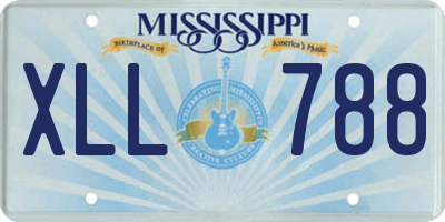 MS license plate XLL788