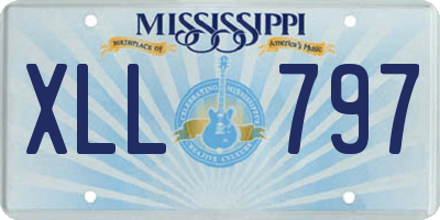 MS license plate XLL797