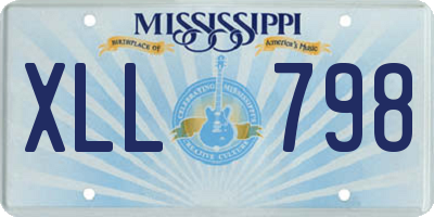 MS license plate XLL798