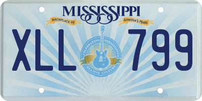 MS license plate XLL799