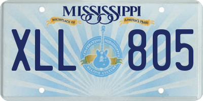 MS license plate XLL805