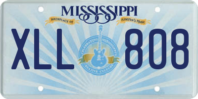 MS license plate XLL808