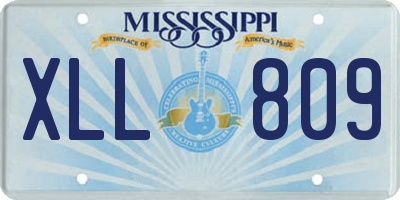 MS license plate XLL809