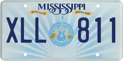 MS license plate XLL811