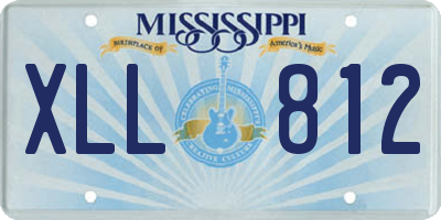 MS license plate XLL812