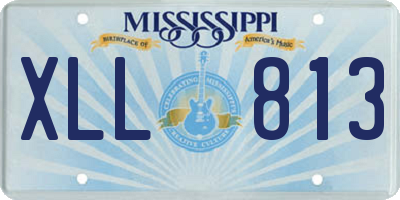 MS license plate XLL813