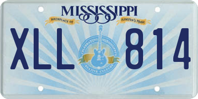 MS license plate XLL814