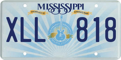 MS license plate XLL818