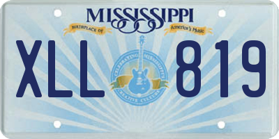 MS license plate XLL819