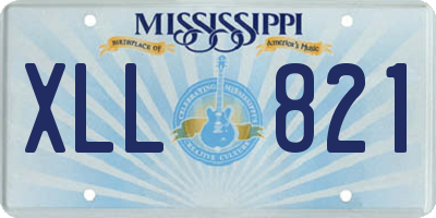 MS license plate XLL821