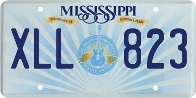 MS license plate XLL823
