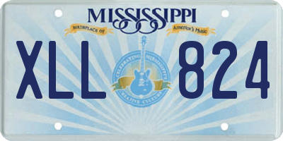 MS license plate XLL824