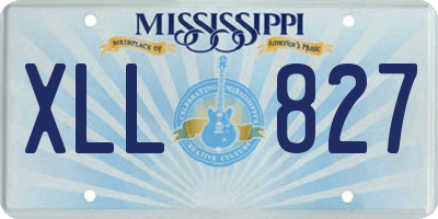 MS license plate XLL827