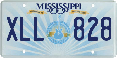 MS license plate XLL828