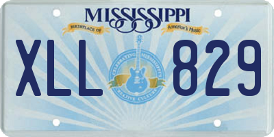 MS license plate XLL829