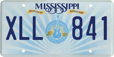 MS license plate XLL841