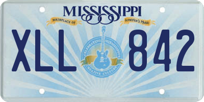 MS license plate XLL842