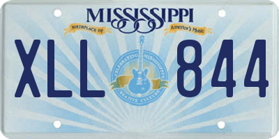 MS license plate XLL844